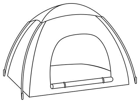 Camping Tent Coloring Page